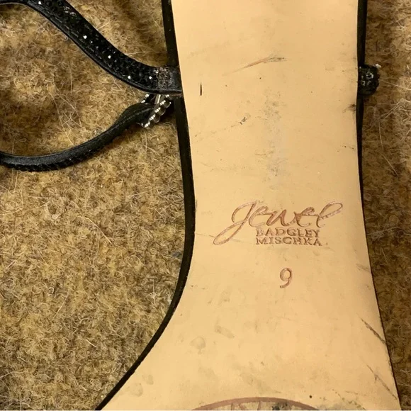 Jewel Badgley Mischka Omari Il Buckle-Detail Satin Block Heels Size 9 - Picture 12 of 13